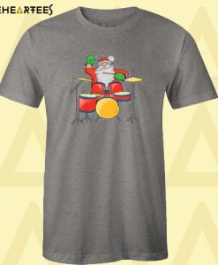 Santa Claus Drumming Christmas Holiday T-Shirt