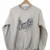 Streets of Paris Beige Graphic Crewneck Sweatshirt DAP