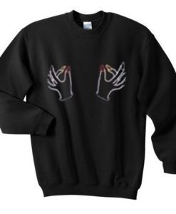 Twin hand boobs sweatshirt DAP