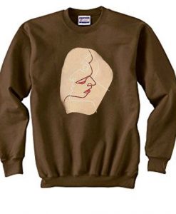 Underlined Face Art Sweatshirt DAP