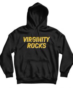 Virginity Rocks Black Hoodie DAP