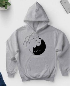 Yin Yang Cats Hoodie DAP