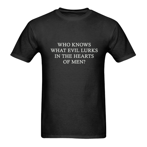 who knows what evil lurks in the heart t-shirt DAP