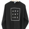 ADVENTURE Black Graphic Crewneck Sweatshirt DAP