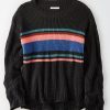 AE Striped Crew Neck Oversized Sweater DAP