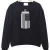 American Flag Beer Can Drinking Sweatshirt DAP