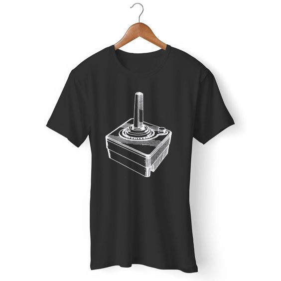 Atari 2600 Joystick Retro Gildan Man's T-Shirt DAP