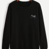 Black Gesture Print Sweatshirt DAP