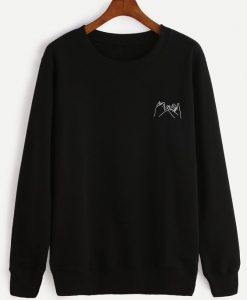 Black Gesture Print Sweatshirt DAP