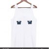 Blue Ribbed Butterfly Tanktop DAP