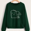 Cartoon & Letter Print Sweatshirt DAP