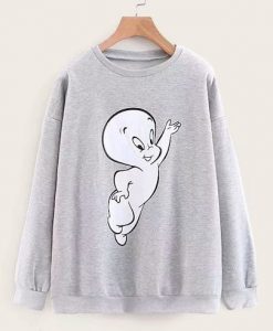 Cartoon Print Drop Shoulder Sweatshirt DAP