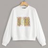 Contrast Sequin Letter Sweatshirt DAP