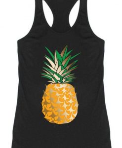 Gold Pineapple Racerback Tank Top DAP