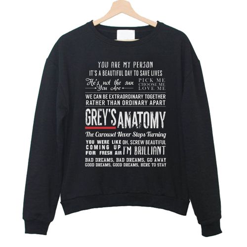 Greys Anatomy Sweatshirts DAP