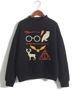 Harry Potter Owl Deathly Hallows Ugly Christmas Sweatshirt DAP