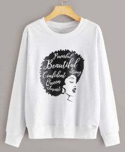 Letter And Figure Print Sweatshirt DAP