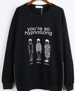 Letter Print Black Sweatshirt DAP