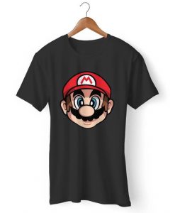 Mario Bross Super Mario Face Game Gildan Man's T-Shirt DAP