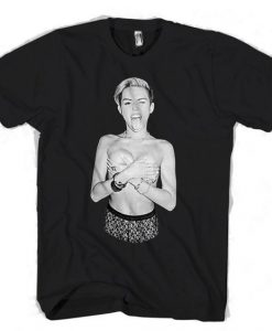 Miley Cyrus Covered Topless Tshirt DAP