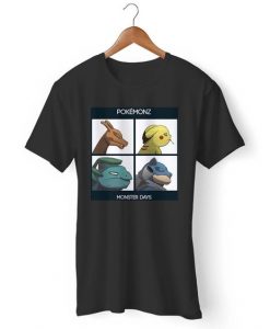 Monster Days Pokemon And Gorillaz Inspired Gildan Man's T-Shirt DAP