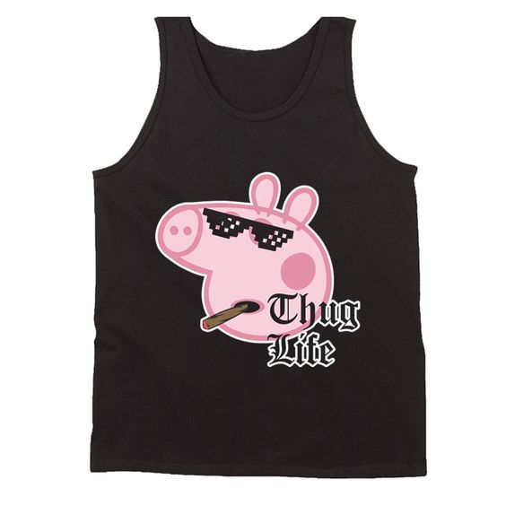 Peppa Pig Thug Life Parody Men's Tank Top DAP