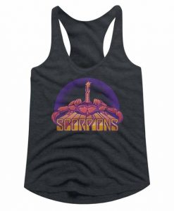 Scorpions Ladies Racerback Tanktop Colorful Logo Dark Grey Tank DAP