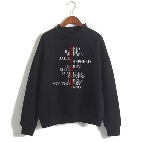 anatomy cast names Sweatshirt DAP