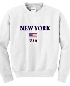 new york USA flag sweatshirt DAP