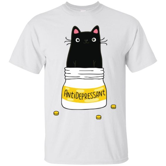 Antidepressant Cat Tshirt DAP