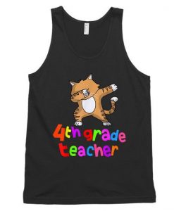 Back To School 4Th Grade Teacher Dabbing Cat Dab Unisex Tank Top DAP