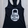 Be Strong Not Skinny Women's Motivation Workout Tank DAP