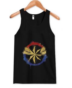 Captain Marvel Spray Paint Tank Top DAP