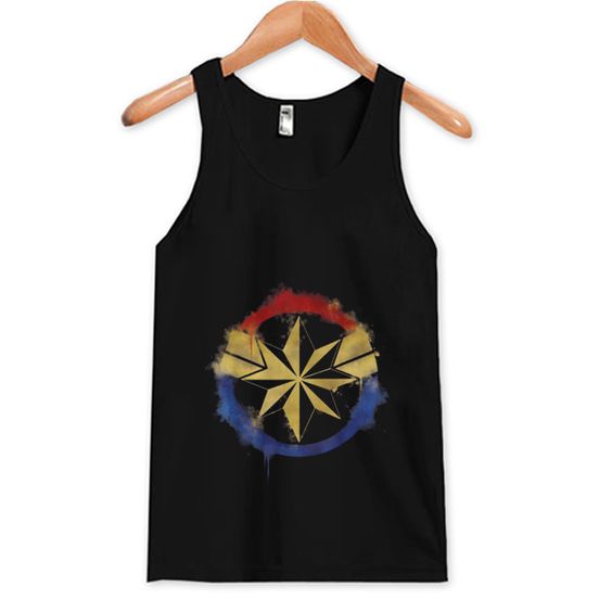 Captain Marvel Spray Paint Tank Top DAP