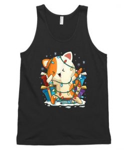 Christmas Cat Xmas Dabbing Through The Snow Unisex Tank Top DAP