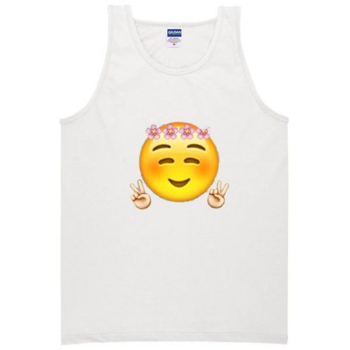 Cute-Peace-Sign-Emoji-Tanktop DAP