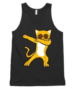 Dab Dabbing Cat In Sunnies Novelty Unisex Tank Top DAP