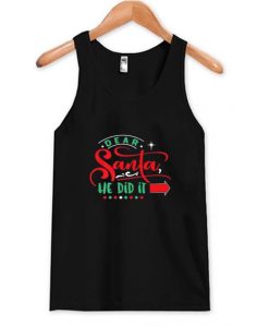 Dear Santa Chistmas Tank Top DAP