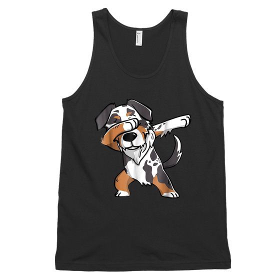 Funny Dabbing Australian Shepherd Birthday Dog Gift Unisex Tank Top DAP