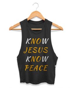 Know Jesus Know Peace Womans Crop Tanktop DAP