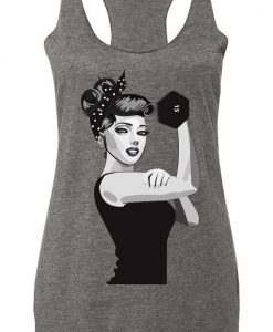 MODERN ROSIE the RIVETER Workout Tank Top DAP