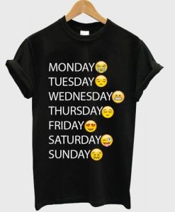 Bad Unisex Sweatshirts DAPOne Week Emoji T shirt DAP