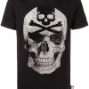 PHILIPP PLEIN PHILIPP PLEIN RHINESTONE-EMBELLISHED SKULL T-SHIRT DAP