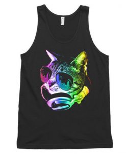 Rainbow Music Cat Unisex Tank Top DAP