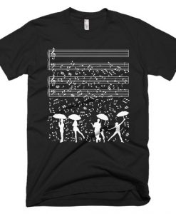 Raining Music Art T-Shirt DAP