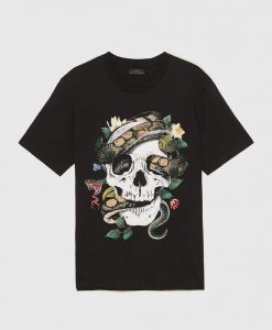 Bad Unisex Sweatshirts DAPSKULL PRINT T-SHIRT DAP