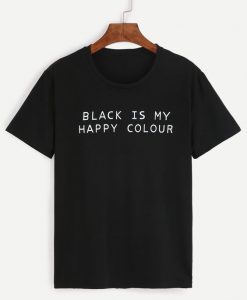 Shop Black Slogan Print T-shirt DAP