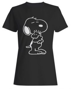 Snoopy Dog Peanuts Charlie Brown Hug Wsn96 Woman's T-Shirt DAP