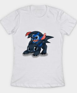 Stitch Toothless Crossover T Shirt DAP