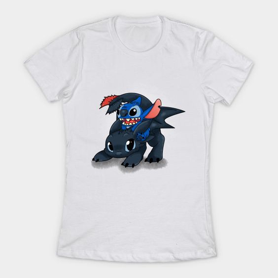 Stitch Toothless Crossover T Shirt DAP